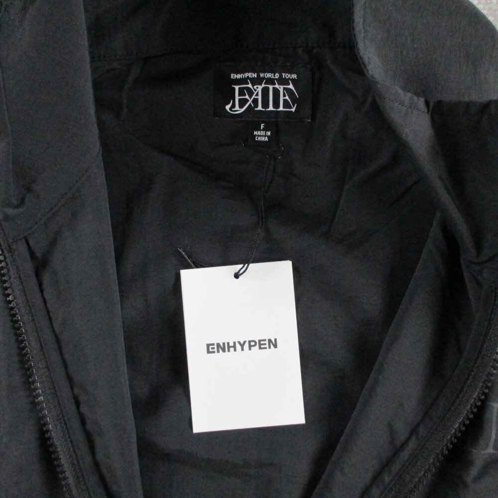 ENHYPEN World Tour Fate Windbreaker Adult F Black Jacket Pullover Lightweight - Picture 5 of 13
